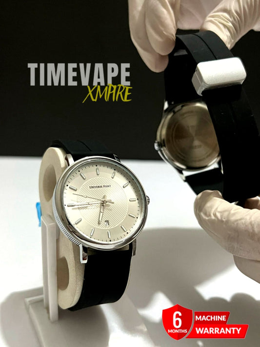 Universe Point Magnetic Lock & Silicone Rubber Straps Wrist Watch