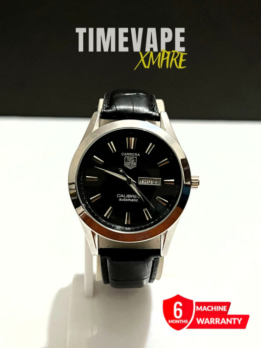 Carrera Tag Heuer Master Lock - Date Day Leather Watch
